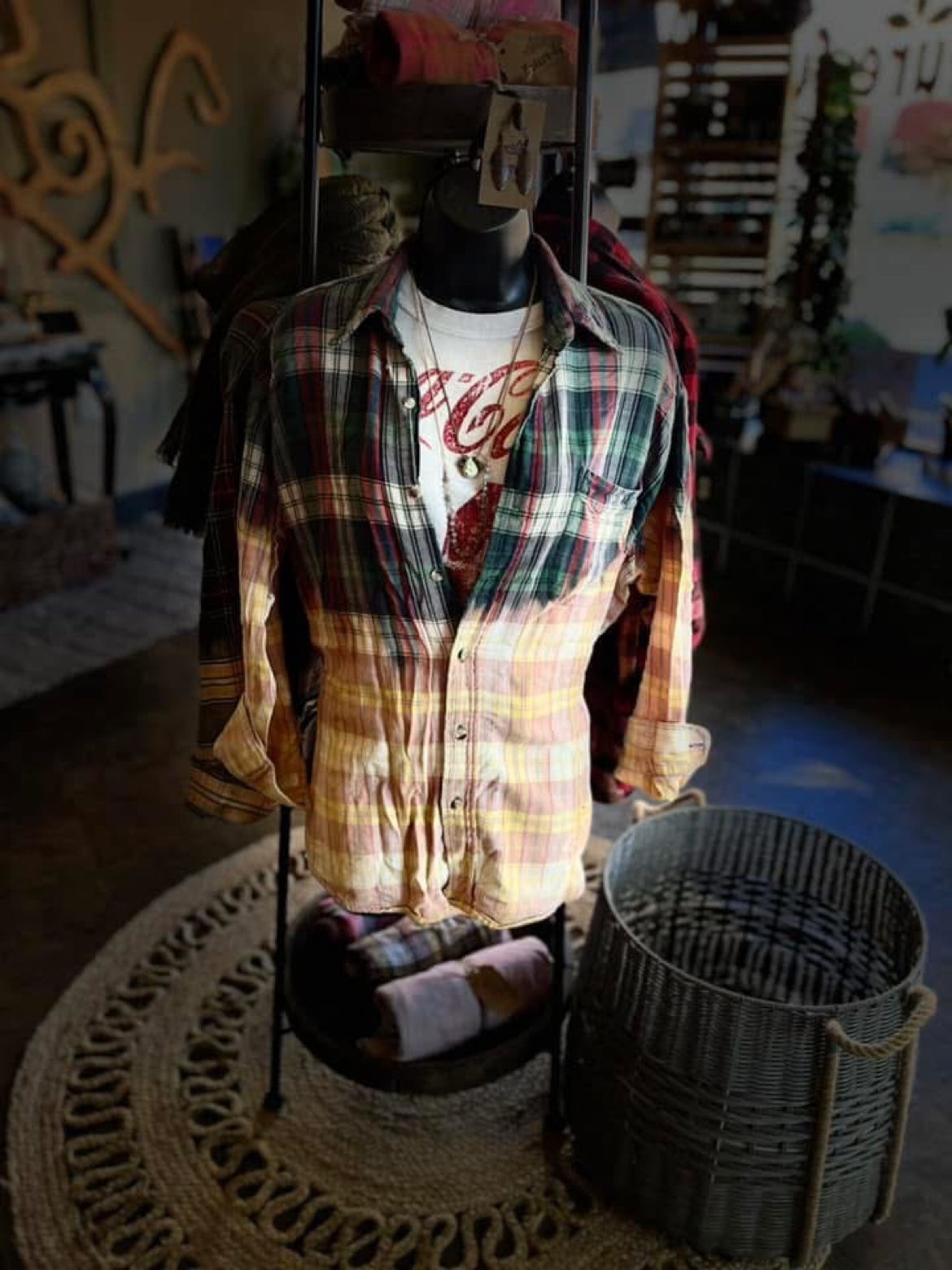 Dip-dye flannel outfit