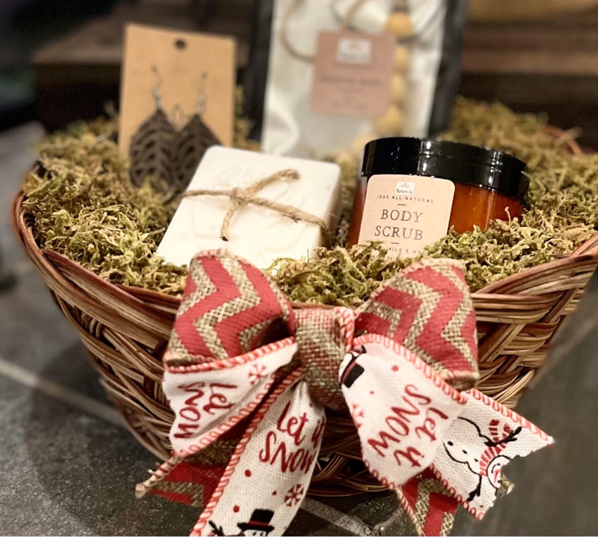 Body scrub gift basket
