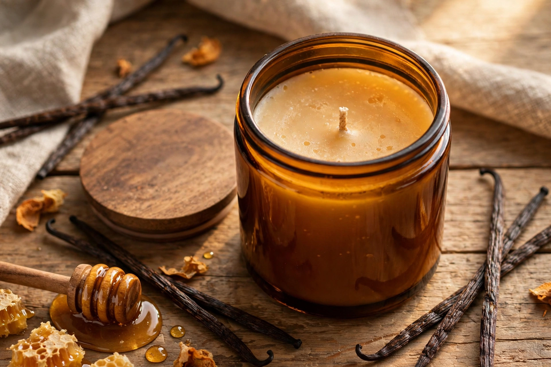 Vanilla amber candle