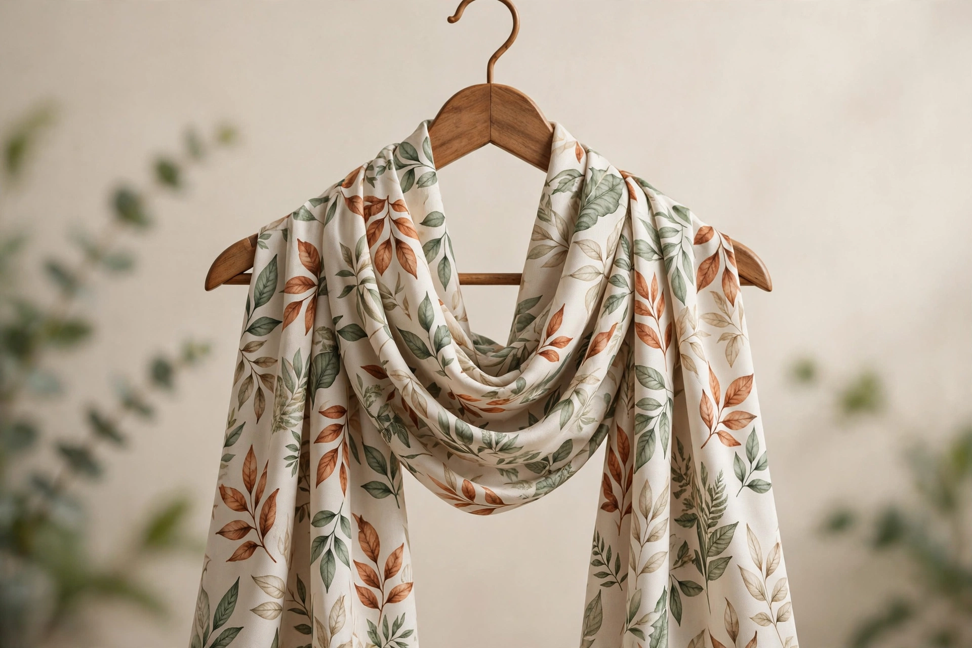 Botanical print scarf